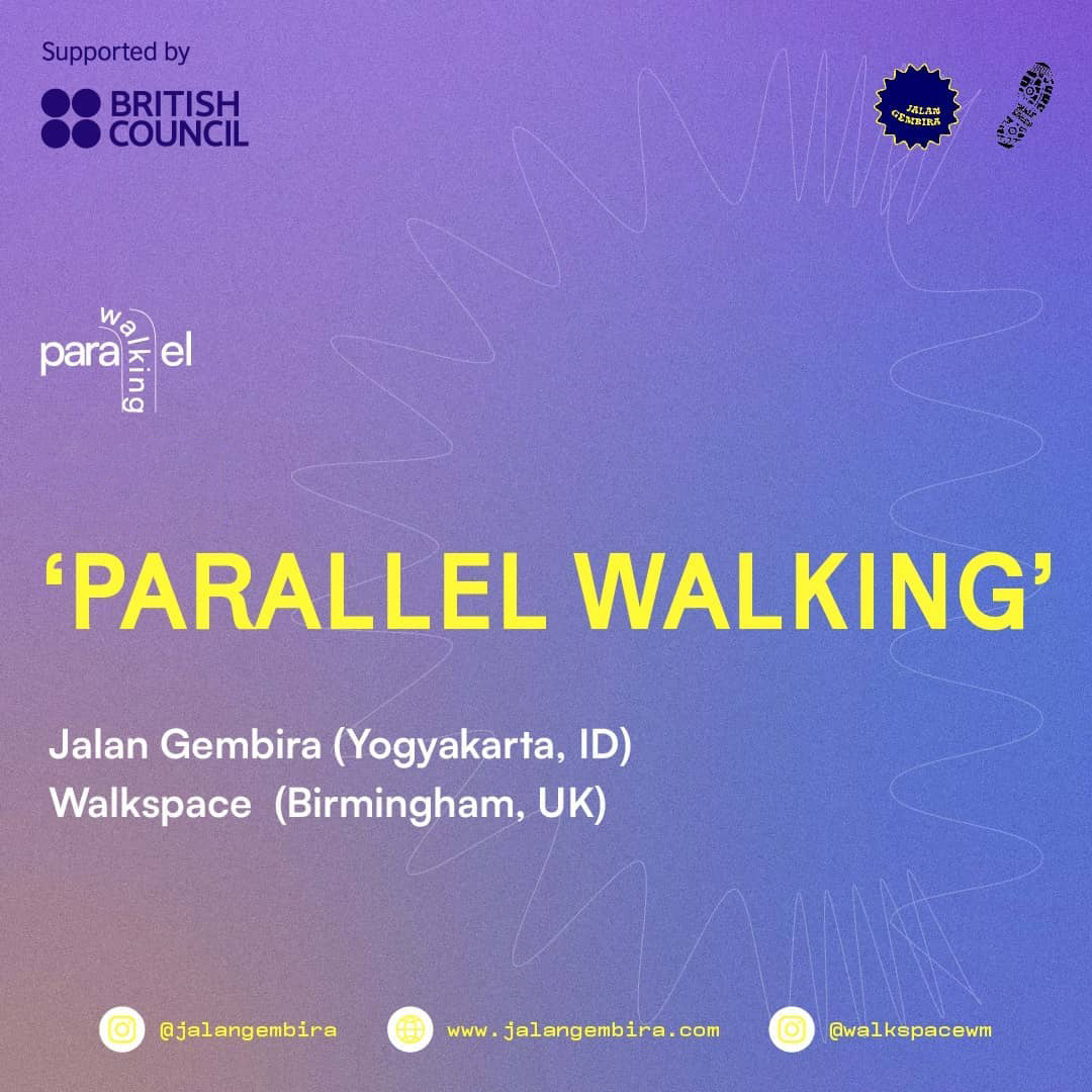 Parallel Walking with logo from JG, WS and British Council
