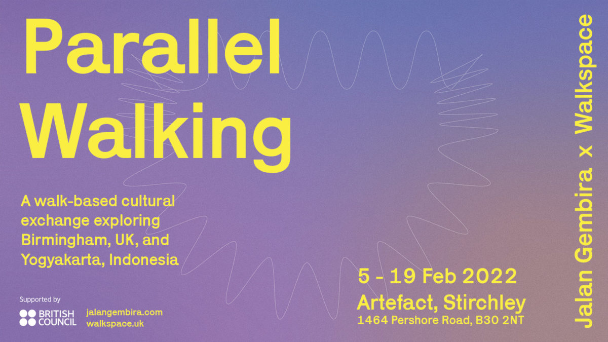 Parallel Walking information poster with dates and sponsor logos